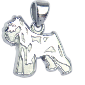 Miniature Schnauzer Charm or Pendant in Sterling or 14K Gold