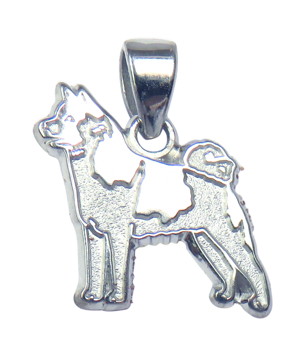 Norwegian Elkhound Charm or Pendant in Sterling or 14K Gold