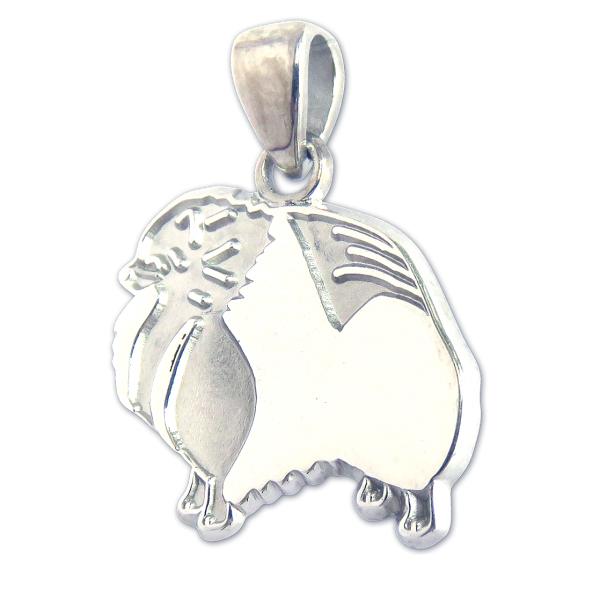 Pomeranian Charm or Pendant in Sterling or 14K Gold