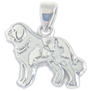 Saint Bernard Charm or Pendant in Sterling or 14K Gold