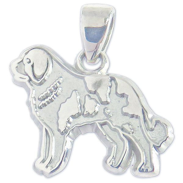 Saint Bernard Charm or Pendant in Sterling or 14K Gold