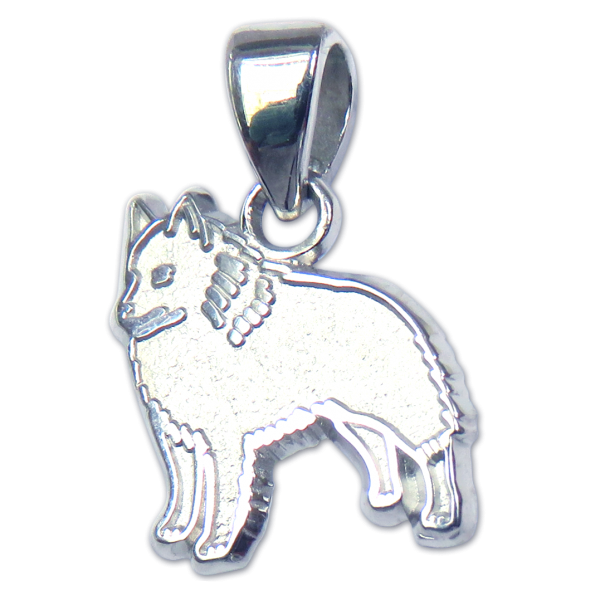 Schipperke Charm or Pendant in Sterling or 14K Gold