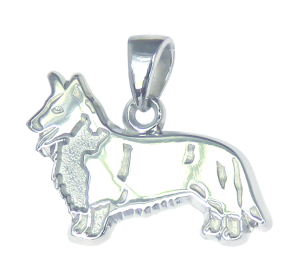 Cardigan Welsh Corgi Charm or Pendant in Sterling or 14K Gold