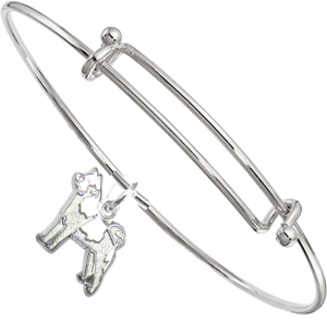 Akita Bangle Bracelet with Solid Sterling Charm