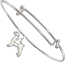 Sterling Silver Brittany Charm on Bangle Bracelet