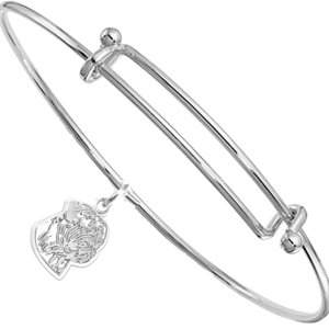 Sterling Silver Bullmastiff Charm on Bangle Bracelet
