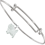 Sterling Silver Cairn Terrier Charm on Bangle Bracelet