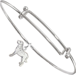 Sterling Silver Chesapeake Bay Retriever Charm on Bangle Bracelet