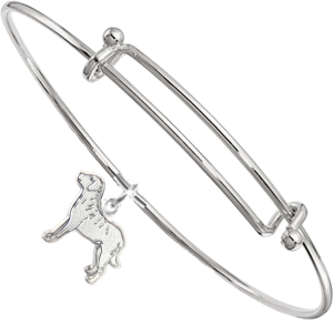 Sterling Silver Chesapeake Bay Retriever Charm on Bangle Bracelet