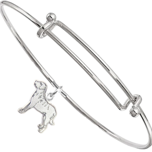 Sterling Silver Chesapeake Bay Retriever Charm on Bangle Bracelet