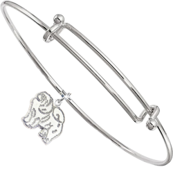 Sterling Silver Chow Chow Charm on Bangle Bracelet