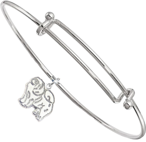 Sterling Silver Chow Chow Charm on Bangle Bracelet