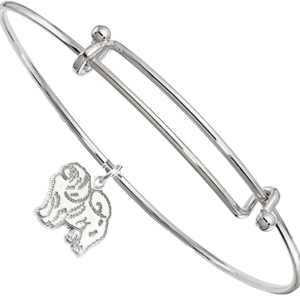 Sterling Silver Chow Chow Charm on Bangle Bracelet