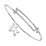 Sterling Silver English Setter Charm on Bangle Bracelet