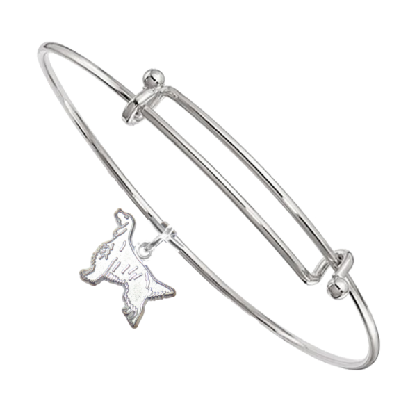 Sterling Silver English Setter Charm on Bangle Bracelet