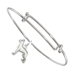Sterling Silver Great Dane Charm on Bangle Bracelet
