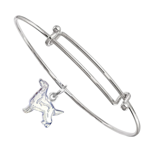 Sterling Silver Irish Setter Charm on Bangle Bracelet