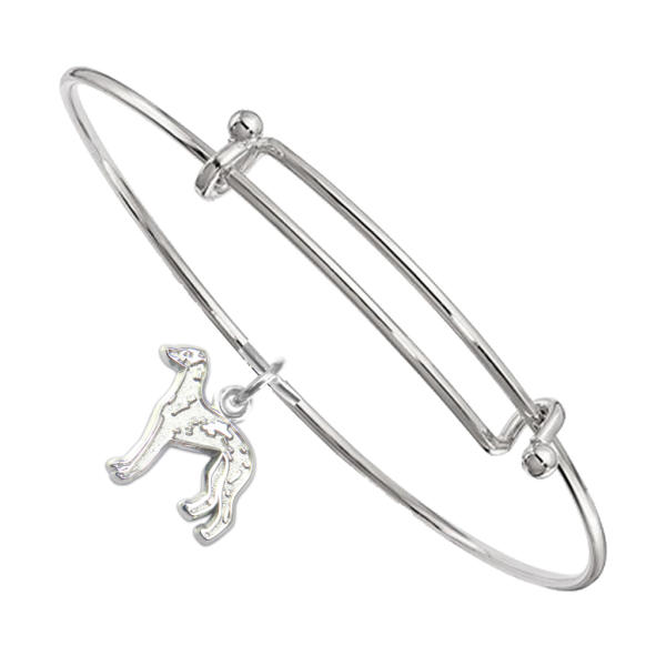 Sterling Silver Italian Greyhound Charm on Bangle Bracelet