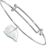Sterling Silver Lhasa Apso Charm on Bangle Bracelet