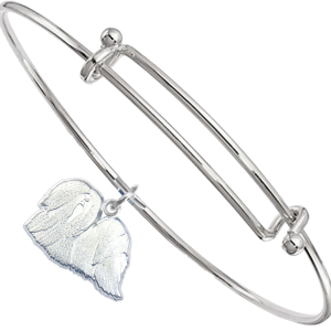 Sterling Silver Lhasa Apso Charm on Bangle Bracelet
