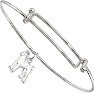 Sterling Silver Miniature Pinscher Charm on Bangle Bracelet