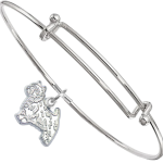 Sterling Silver Norwich Terrier Charm on Bangle Bracelet