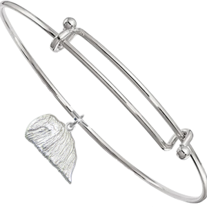 Sterling Silver Pekingese Charm on Bangle Bracelet