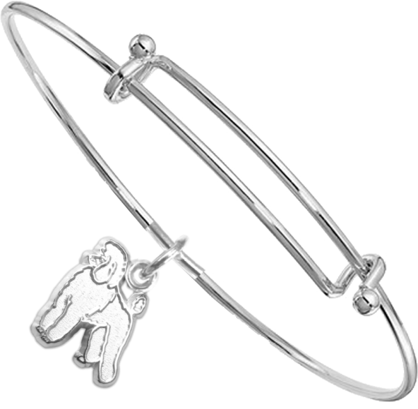 Sterling Silver Poodle Charm on Bangle Bracelet