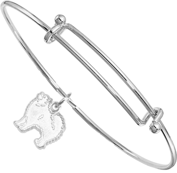 Sterling Silver Samoyed Charm on Bangle Bracelet