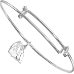 Sterling Silver Shih Tzu Charm on Bangle Bracelet