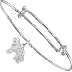 Sterling Silver Saint Bernard Charm on Bangle Bracelet