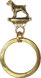Solid Bronze Brittany Key Ring