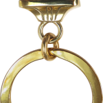 Solid Bronze Brittany Key Ring