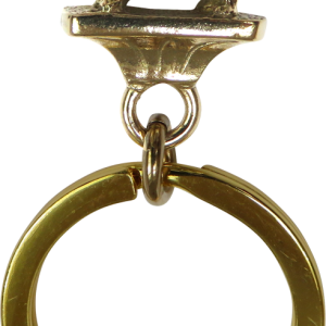 Solid Bronze Bulldog Key Ring