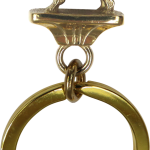 Solid Bronze Longhaired Chihuahua Key Ring