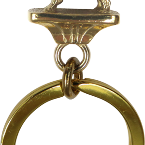 Solid Bronze Longhaired Chihuahua Key Ring