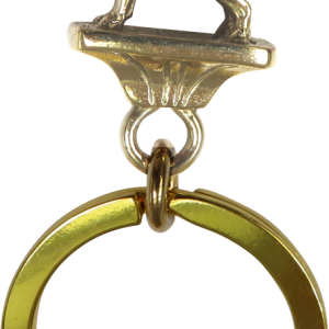 Solid Bronze Smooth Chihuahua Key Ring