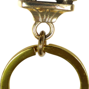 Solid Bronze Longhaired Dachshund Key Ring