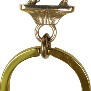 Solid Bronze Golden Retriever Key Ring