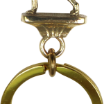 Solid Bronze Great Dane Key Ring