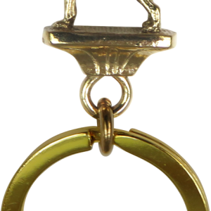 Solid Bronze Great Dane Key Ring