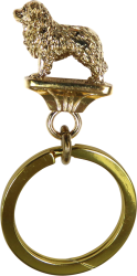Solid Bronze Great Pyrenees Key Ring