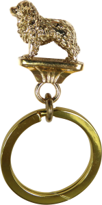 Solid Bronze Great Pyrenees Key Ring