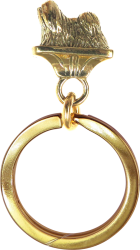 Solid Bronze Lhasa Apso Key Ring