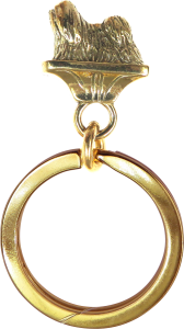 Solid Bronze Lhasa Apso Key Ring