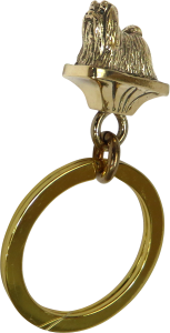 Solid Bronze Maltese Key Ring - Front