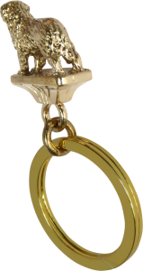 Solid Bronze Newfoundland Key Ring - Rear View