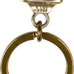 Solid Bronze Pekingese Key Ring