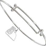 Sterling Silver Yorkshire Terrier - Yorkie - Charm on Bangle Bracelet