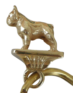 Solid Bronze French Bulldog Key Ring